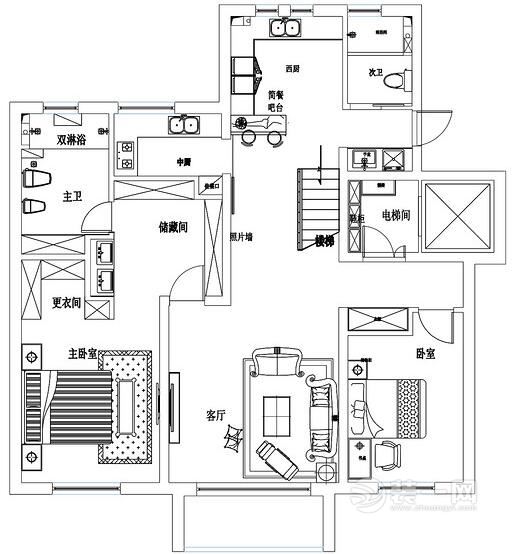 180平米户型图